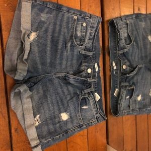 High-wasted Jean Shorts